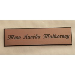 plaque de boite aux lettres,  porte, sonnette format 29 x 100 mm personnalisable 1 ligne "anglaise"