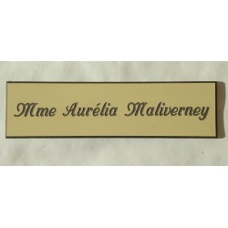 plaque de boite aux lettres, calligraphique format 29 x 100 mm personnalisable 1 ligne "anglaise"