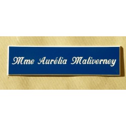 plaque de boite aux lettres,  porte, sonnette format 29 x 100 mm personnalisable 1 ligne "anglaise"