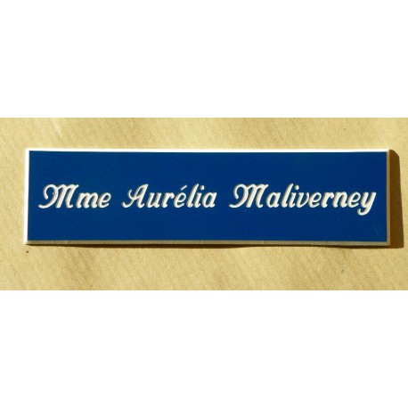 plaque de boite aux lettres,  porte, sonnette format 29 x 100 mm personnalisable 1 ligne "anglaise"