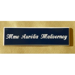 plaque de boite aux lettres,  porte, sonnette format 29 x 100 mm personnalisable 1 ligne "anglaise"