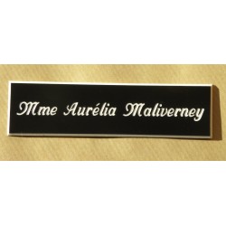 plaque de boite aux lettres,  porte, sonnette format 29 x 100 mm personnalisable 1 ligne "anglaise"