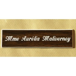 plaque de boite aux lettres,  porte, sonnette format 29 x 100 mm personnalisable 1 ligne "anglaise"