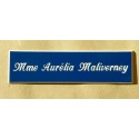 plaque de boite aux lettres,  porte, sonnette format 25 x 100 mm personnalisable 1 ligne "anglaise"