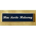 plaque de boite aux lettres,  porte, sonnette format 25 x 100 mm personnalisable 1 ligne "anglaise"