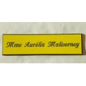plaque de boite aux lettres,  porte, sonnette format 25 x 100 mm personnalisable 1 ligne "anglaise"