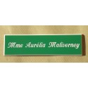 plaque de boite aux lettres,  porte, sonnette format 25 x 100 mm personnalisable 1 ligne "anglaise"