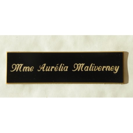 plaque de boite aux lettres,  porte, sonnette format 25 x 100 mm personnalisable 1 ligne "anglaise"
