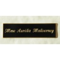 plaque de boite aux lettres,  porte, sonnette format 25 x 100 mm personnalisable 1 ligne "anglaise"