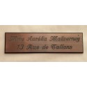 plaque de boite aux lettres, format 25 x 100 mm personnalisable 2 lignes "anglaise"