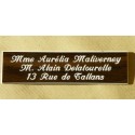plaque de boite aux lettres,  porte, sonnette format 25 x 100 mm personnalisable 3 lignes "anglaise"