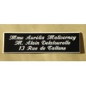 plaque de boite aux lettres, format 25 x 100 mm personnalisable 3 lignes "anglaise"