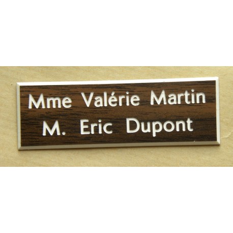 plaque de boite aux lettres,  sonnette format 20 x 60 mm personnalisable 2 lignes