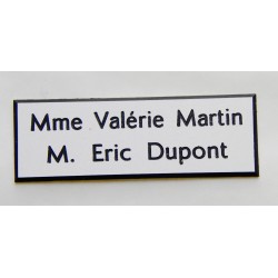 plaque de boite aux lettres,  sonnette format 20 x 60 mm personnalisable 2 lignes