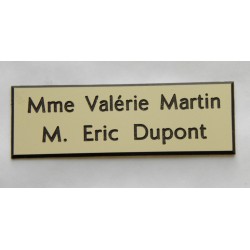plaque de boite aux lettres,  sonnette format 20 x 60 mm personnalisable 2 lignes