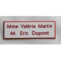 plaque de boite aux lettres,  sonnette format 20 x 60 mm personnalisable 2 lignes