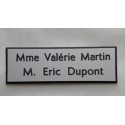 plaque de boite aux lettres,  sonnette format 20 x 60 mm personnalisable 2 lignes