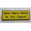 plaque de boite aux lettres,  sonnette format 20 x 60 mm personnalisable 2 lignes