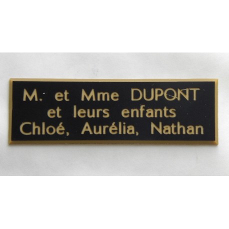 plaque etiquette boite aux lettres      