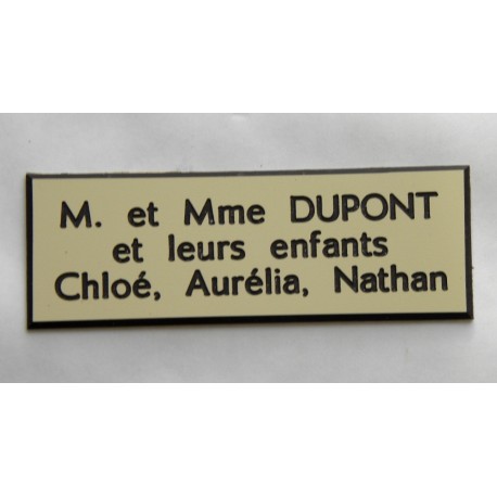 plaque etiquette boite aux lettres      