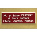 plaque etiquette boite aux lettres      
