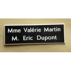 plaque de boite aux lettres,  sonnette format 25 x 75 mm personnalisable 2 lignes