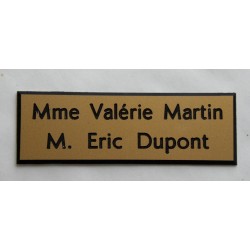 plaque de boite aux lettres,  sonnette format 25 x 75 mm personnalisable 2 lignes
