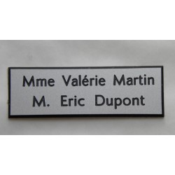 plaque de boite aux lettres,  sonnette format 25 x 75 mm personnalisable 2 lignes