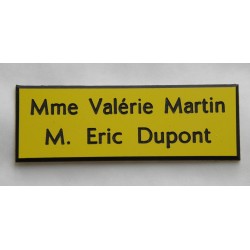 plaque de boite aux lettres,  sonnette format 25 x 75 mm personnalisable 2 lignes