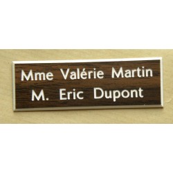 plaque de boite aux lettres,  sonnette format 25 x 75 mm personnalisable 2 lignes