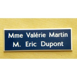 plaque de boite aux lettres,  sonnette format 25 x 75 mm personnalisable 2 lignes