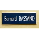 plaque de porte bleu marine format 50 x 150 mm personnalisable 1 ligne