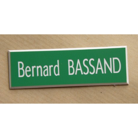 plaque de porte verte format 50 x 150 mm personnalisable 1 ligne