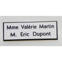 plaque de porte blanche format 50 x 150 mm personnalisable 2 lignes