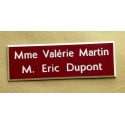 plaque de porte bordeau format 50 x 150 mm personnalisable 2 lignes