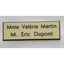 plaque de porte ivoire format 50 x 150 mm personnalisable 2 lignes