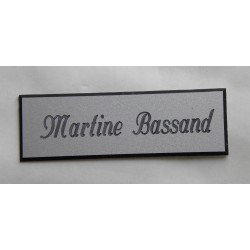 plaque de boite aux lettres,  sonnette format 20 x 60 mm personnalisable 1 ligne "anglaise"