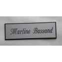 plaque de boite aux lettres,  sonnette format 20 x 60 mm personnalisable 1 ligne "anglaise"