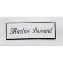 plaque de boite aux lettres,  sonnette format 20 x 60 mm personnalisable 1 ligne "anglaise"