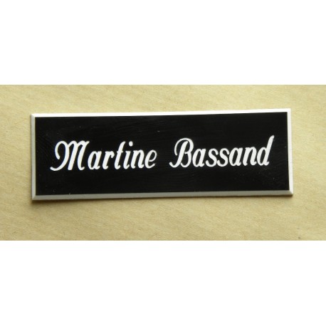 plaque de boite aux lettres,  sonnette format 20 x 60 mm personnalisable 1 ligne
