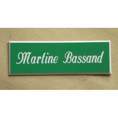 plaque de boite aux lettres,  sonnette format 20 x 60 mm personnalisable 1 ligne "anglaise"