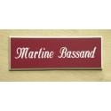 plaque de boite aux lettres,  sonnette format 20 x 60 mm personnalisable 1 ligne "anglaise"