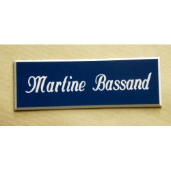 plaque de boite aux lettres,  sonnette format 20 x 60 mm personnalisable 1 ligne "anglaise"