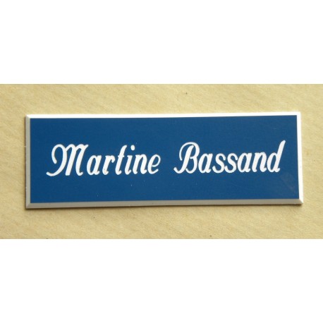 plaque de boite aux lettres,  sonnette format 20 x 60 mm personnalisable 1 ligne "anglaise"