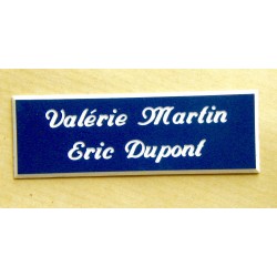 plaque de boite aux lettres,  sonnette format 20 x 60 mm personnalisable 2 lignes "anglaise"