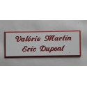 plaque de boite aux lettres,  sonnette format 20 x 60 mm personnalisable 2 lignes "anglaise"