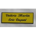 plaque de boite aux lettres,  sonnette format 20 x 60 mm personnalisable 2 lignes "anglaise"