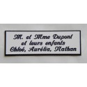 plaque de boite aux lettres,  sonnette format 20 x 60 mm personnalisable 3 lignes "anglaise"