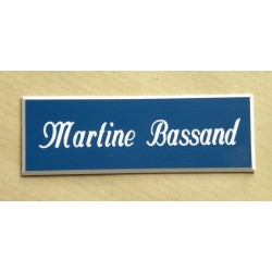 plaque de boite aux lettres,  sonnette format 25 x 75 mm personnalisable 1 ligne "anglaise"