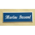 plaque de boite aux lettres,  sonnette format 25 x 75 mm personnalisable 1 ligne "anglaise"